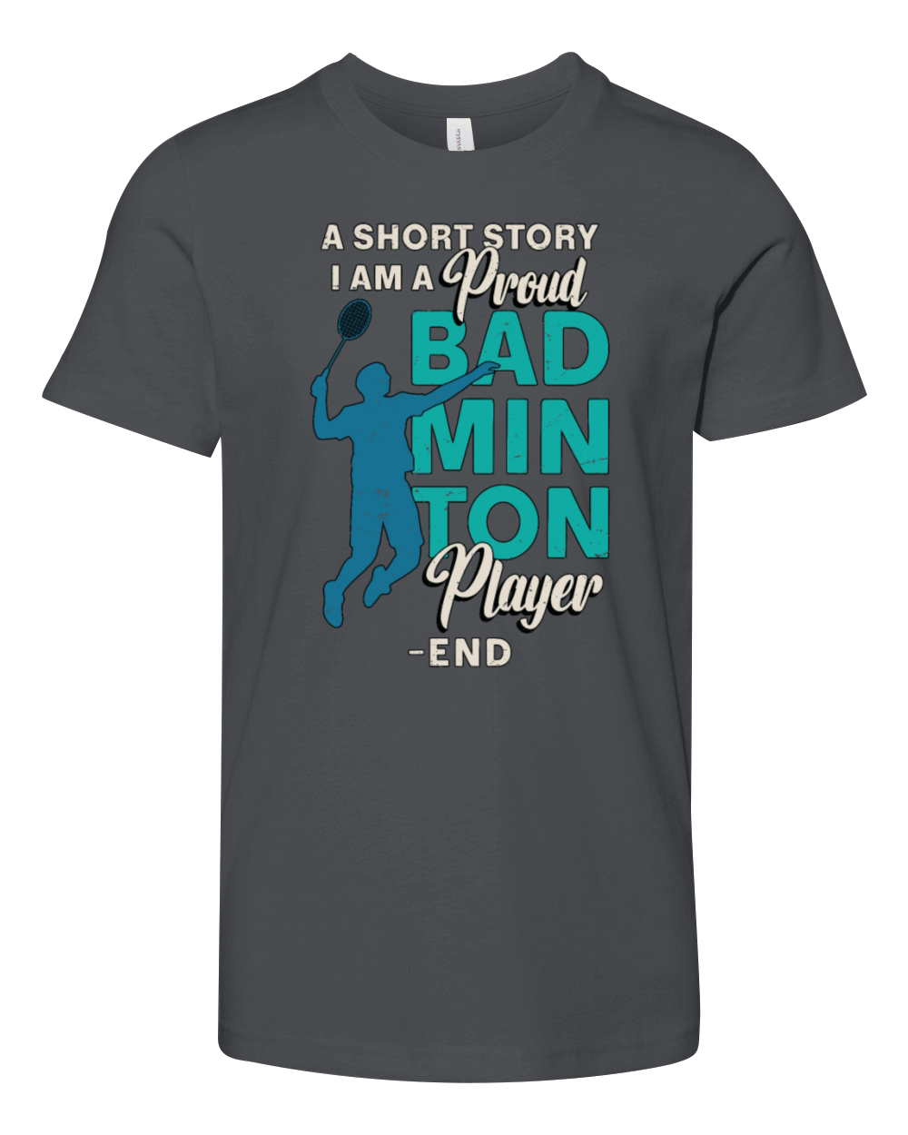 Badminton Player A Short Story Loves Racquet Sport Youth Unisex Jersey Tee