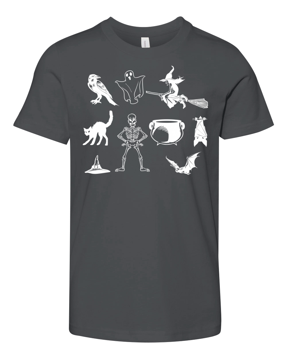 Halloween clipart white Youth Unisex Jersey Tee