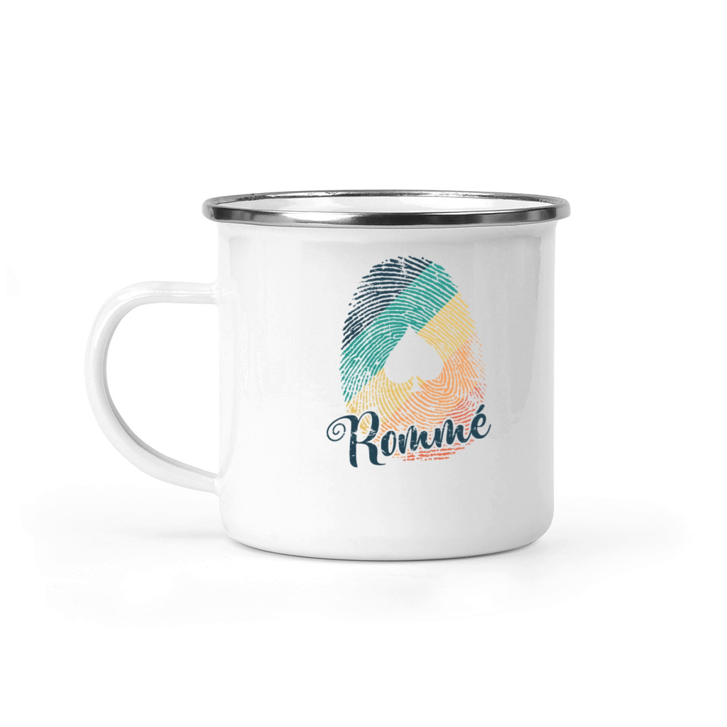 Rummy Play Fingerprint Card Game Romme Camping Mug