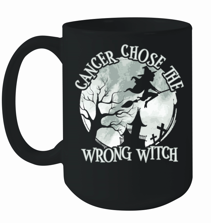 Cancer Witch White Lung Cancer Awareness Ceramic Mug