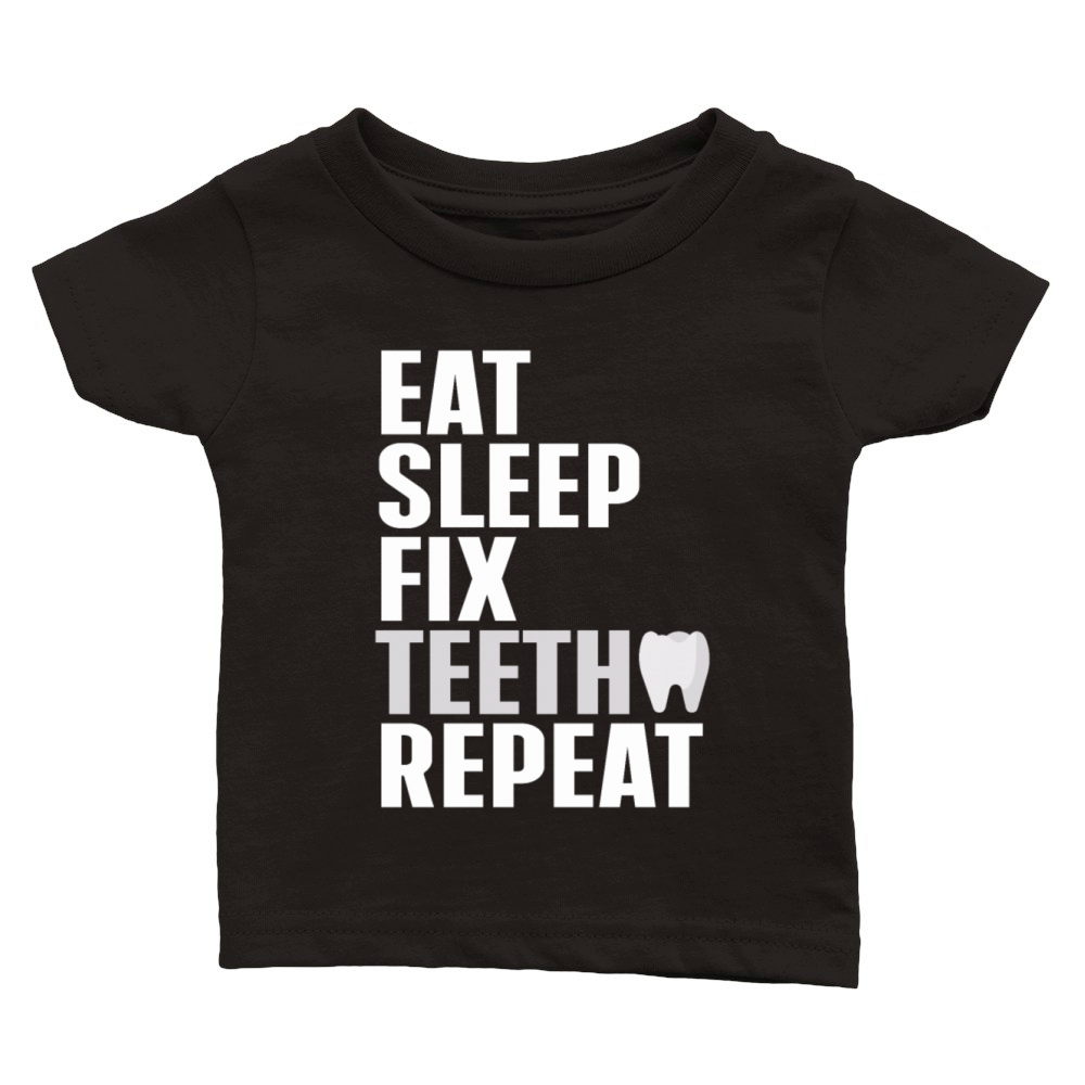 Dentist Student Graduation Teeth Funny Dental Classic Baby Crewneck T-shirt