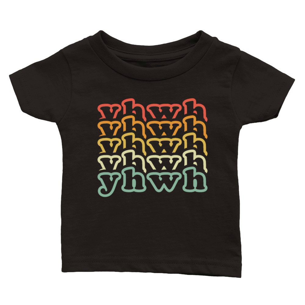 Yahweh Retro Christian Faith Believer Hebrew YHWH Classic Baby Crewneck T-shirt