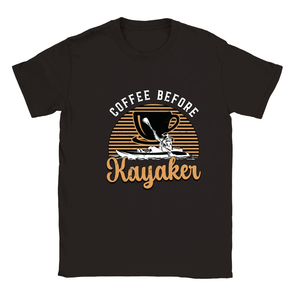 Kayaker Coffee Before Loves Kayaking Coffee Lover Classic Kids Crewneck T-shirt
