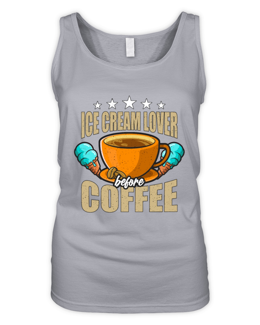 Ice Cream Lover Before Cream Cone Coffee Lover Organic Women's Tank Top