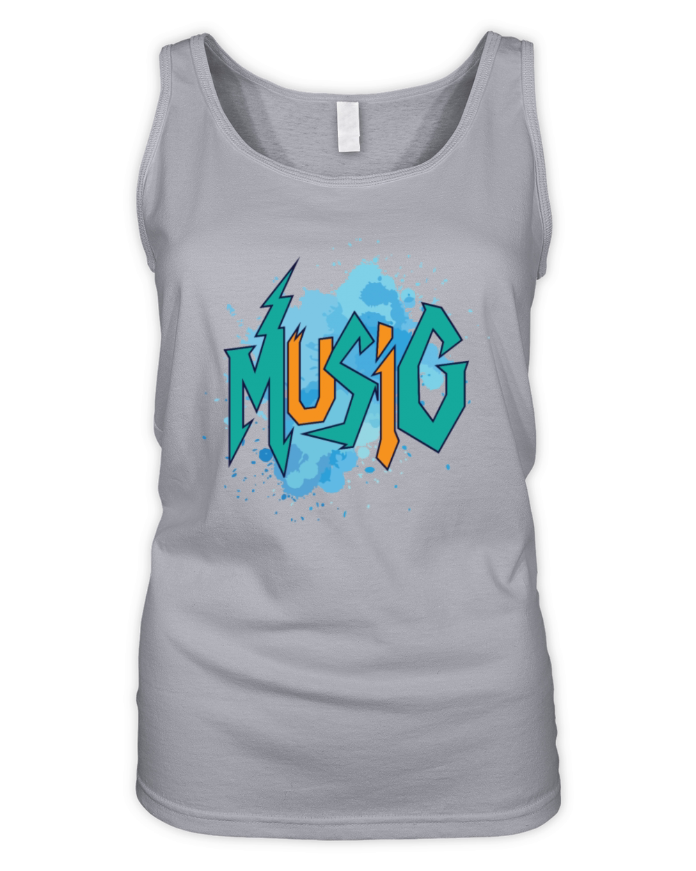 Music StreetArt Graffiti Spray Art Style Organic Women's Tank Top