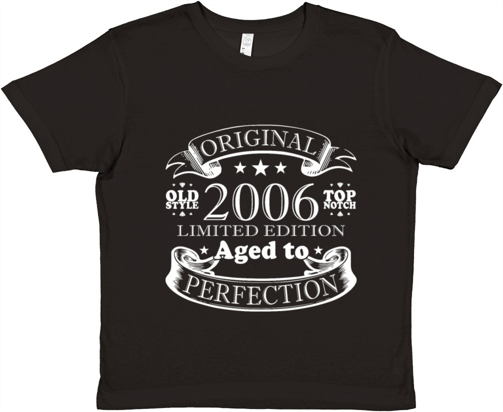18th Birthday Man Limited Edition Vintage 2006 Premium Kids Crewneck T-shirt