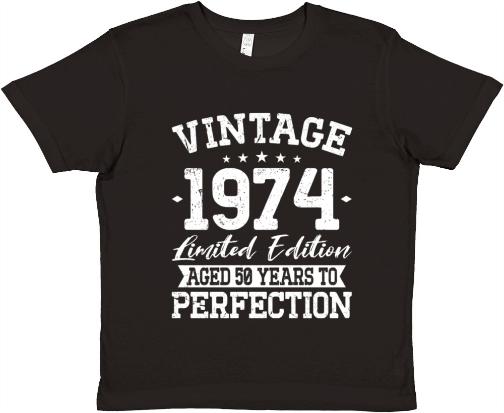 50th birthday vintage 1974 born in 1974 Premium Kids Crewneck T-shirt