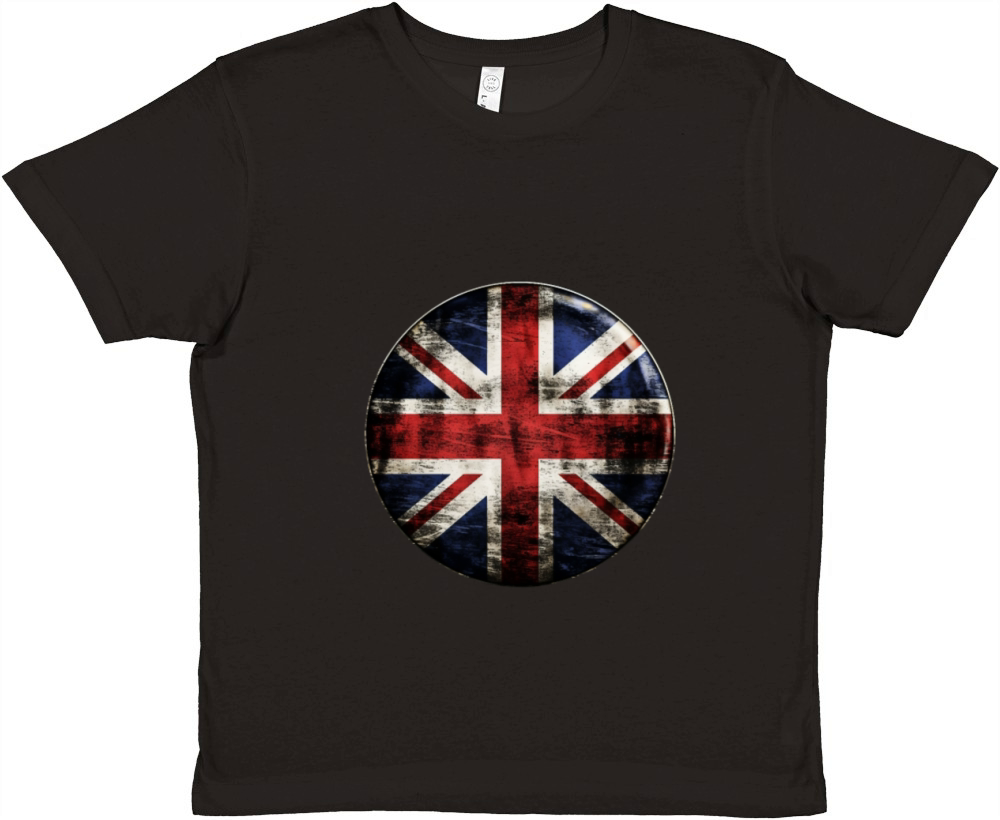 Union Jack Vintage Distressed Premium Kids Crewneck T-shirt
