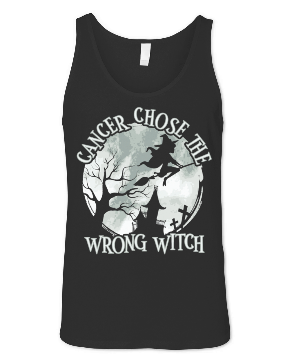 Cancer Witch White Lung Cancer Awareness Unisex Jersey Tank