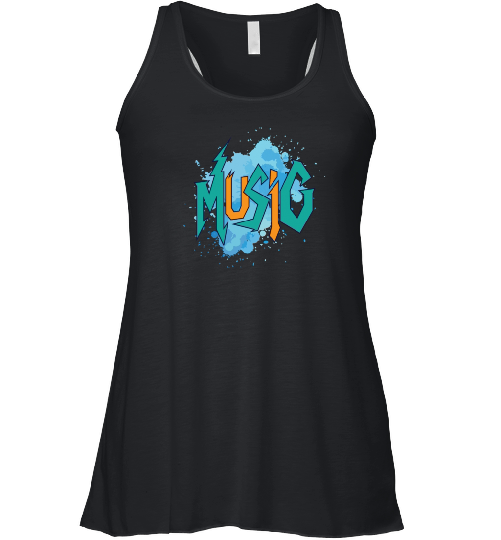 Music StreetArt Graffiti Spray Art Style Women's Flowy Tank Top