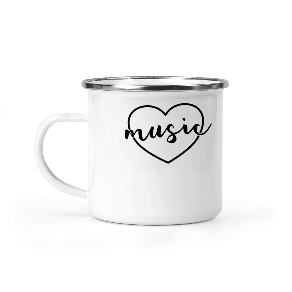 Music Heart Back To School Band Music Teacher Camping Mug