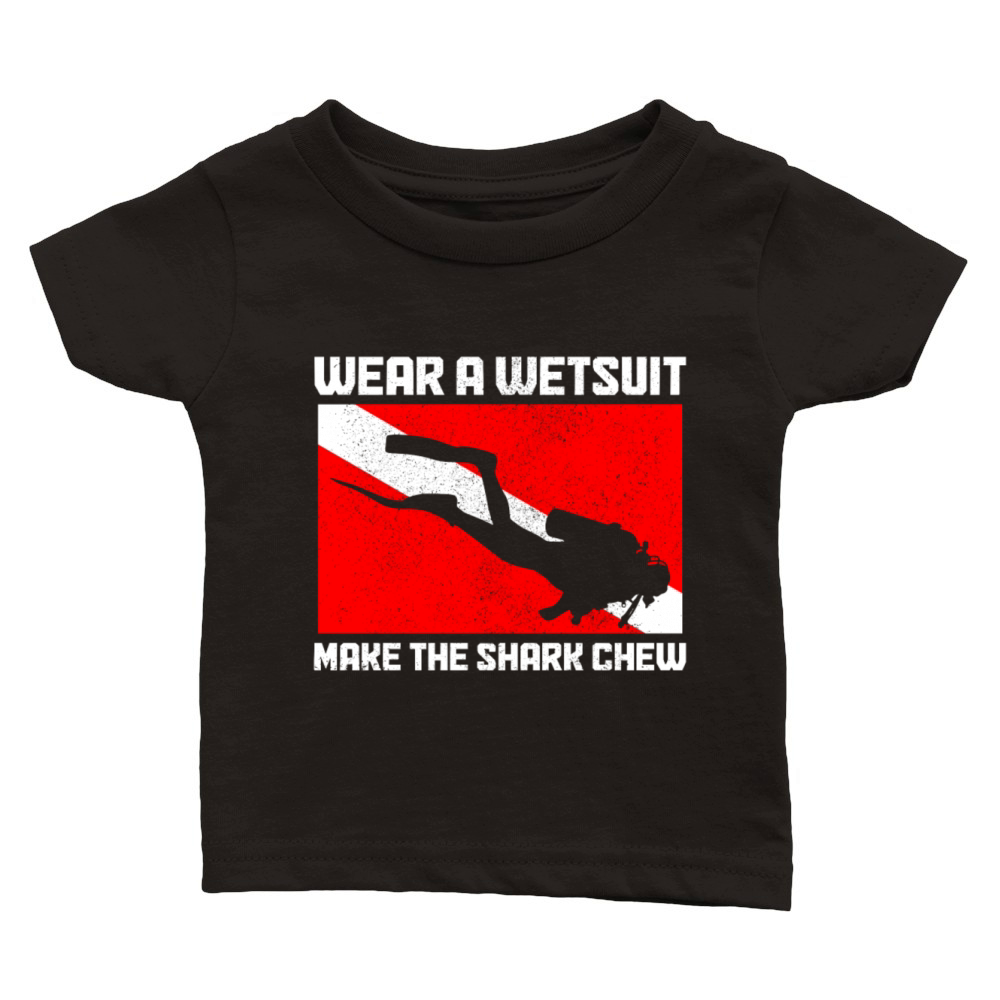 Scuba Diving Funny Vintage Diver Gift Classic Baby Crewneck T-shirt