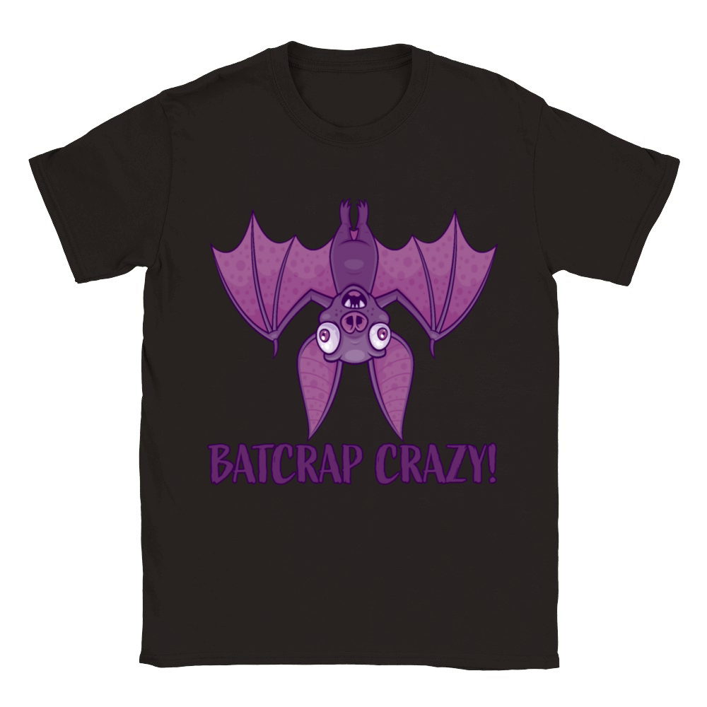 Batcrap Crazy Wacky Cartoon Bat Classic Kids Crewneck T-shirt