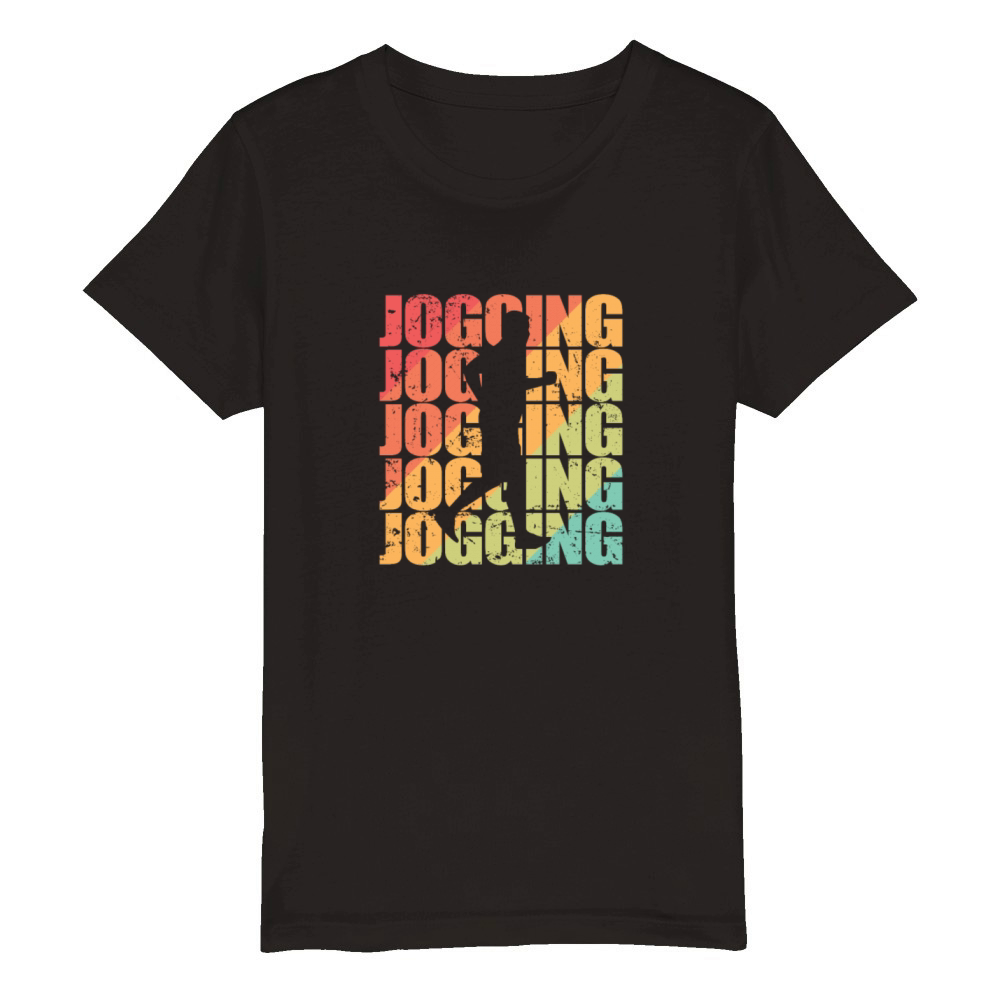 Jogging Race Fitness Sport Running Organic Kids Crewneck T-shirt