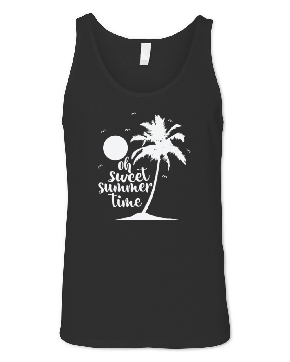 Oh sweet Summer Time Tree Palm Vacation Unisex Jersey Tank