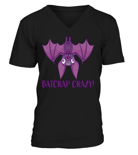 Batcrap Crazy Wacky Cartoon Bat V-Neck T-shirt