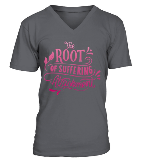 the root of suffe ring attachment V-Neck T-shirt