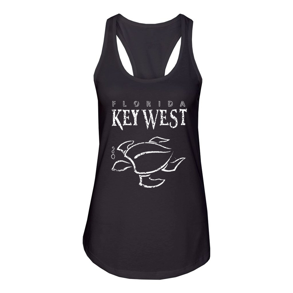 key West Souvenirs Shirt Turtle Florida Sailing Women's Racerback Tank