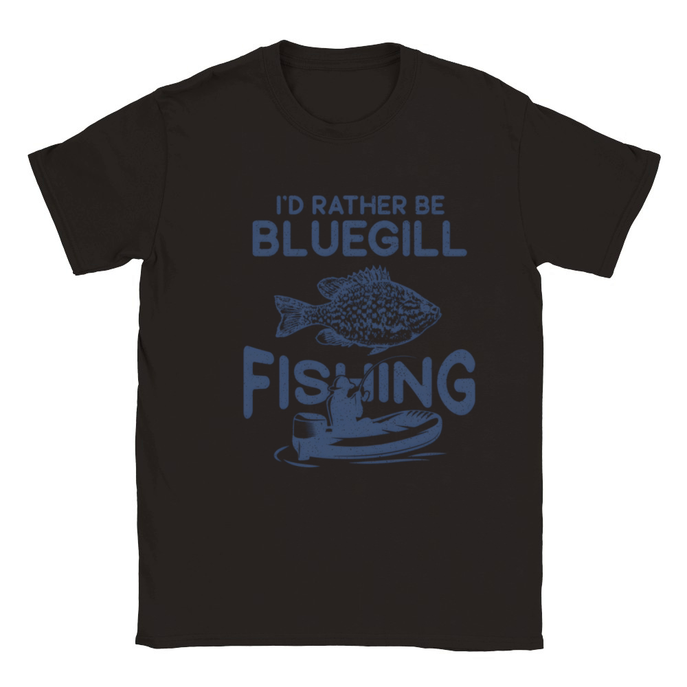 ID Rather Be Fisher Fisher Bluegill Fishing Classic Kids Crewneck T-shirt