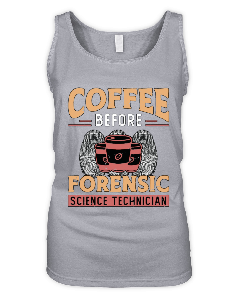 Forensic Science Coffee Fingerprints Coffee Lover Organic Women's Tank Top