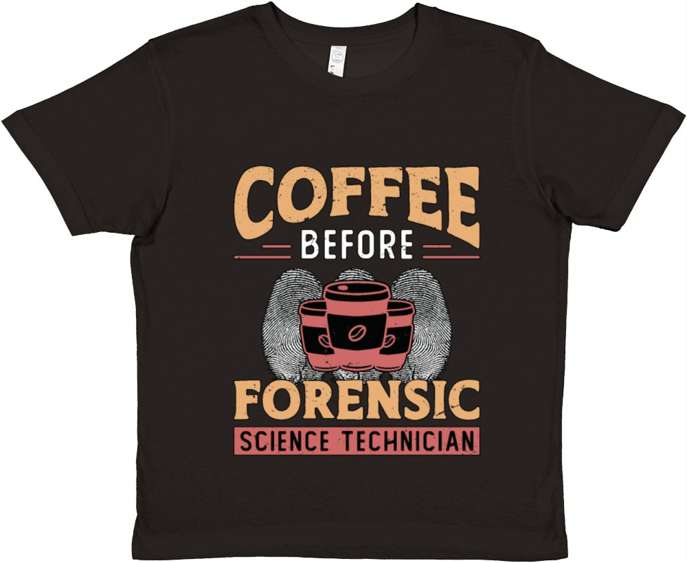Forensic Science Coffee Fingerprints Coffee Lover Premium Kids Crewneck T-shirt