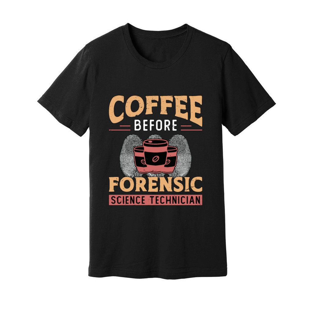 Forensic Science Coffee Fingerprints Coffee Lover Unisex Jersey Tee