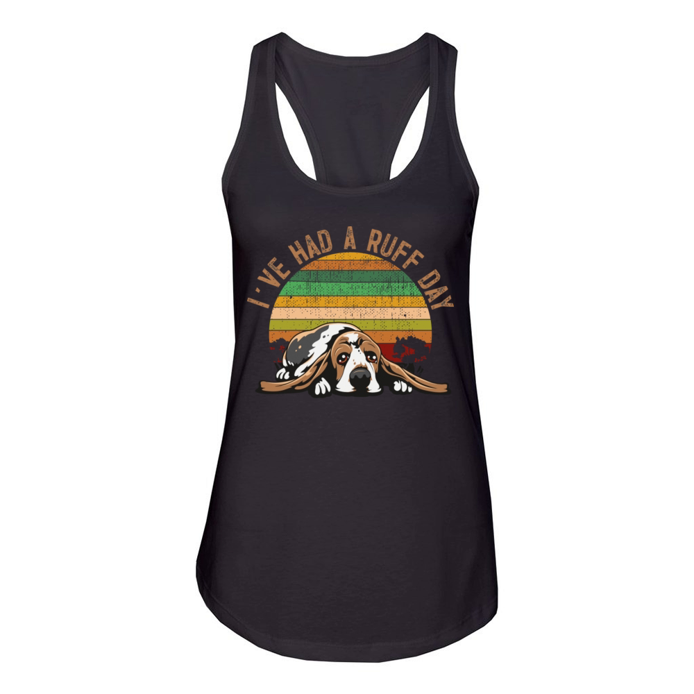 Basset Hound Gift Idea Women's Racerback Tank