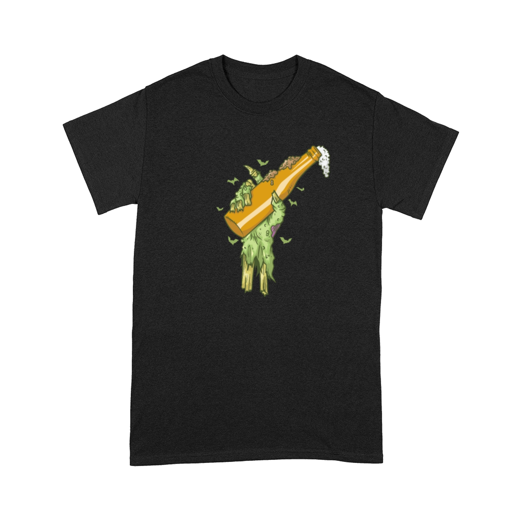creepy Hand with Bottle Halloween Custom Comfort T-shirt