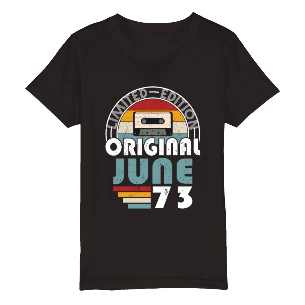 50th birthday june 1973 original 1973 Organic Kids Crewneck T-shirt