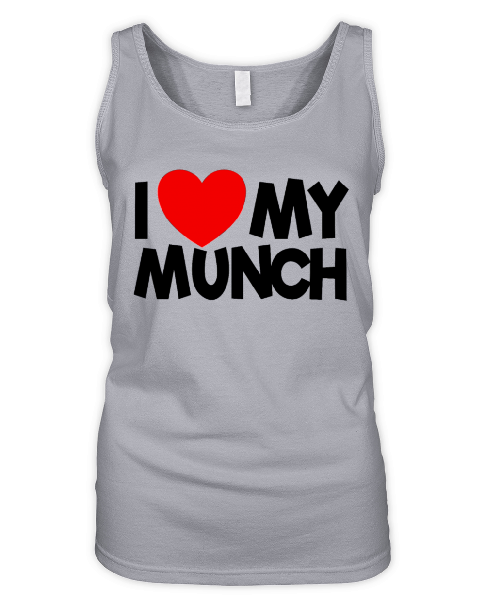 I Love My Munch Red Heart Adult Humor My Munch Organic Women's Tank Top
