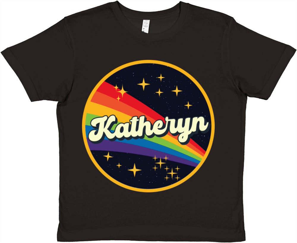 Katheryn Rainbow In Space Vintage Style Premium Kids Crewneck T-shirt