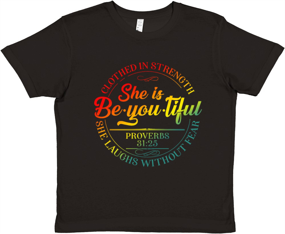 She Is Beyoutiful Clothed In Strength Premium Kids Crewneck T-shirt