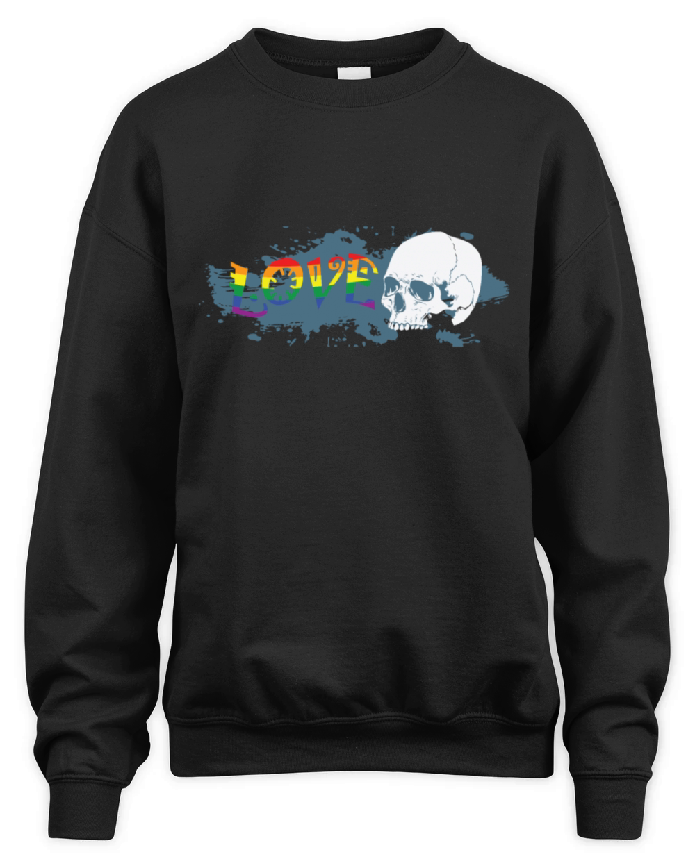 Love Skull LGBT Street Art Graffiti Unisex Premium Crewneck Sweatshirt
