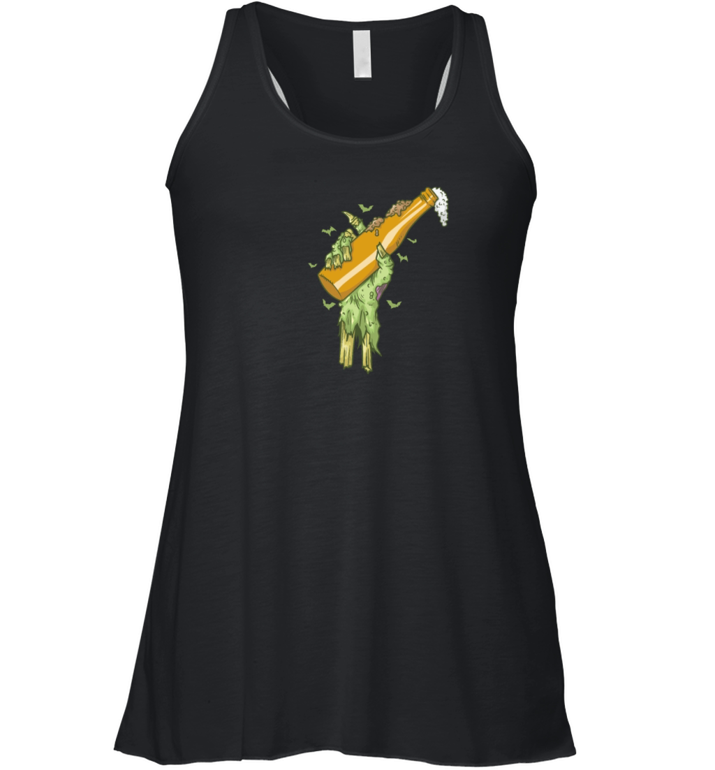 creepy Hand with Bottle Halloween Custom Women's Flowy Tank Top