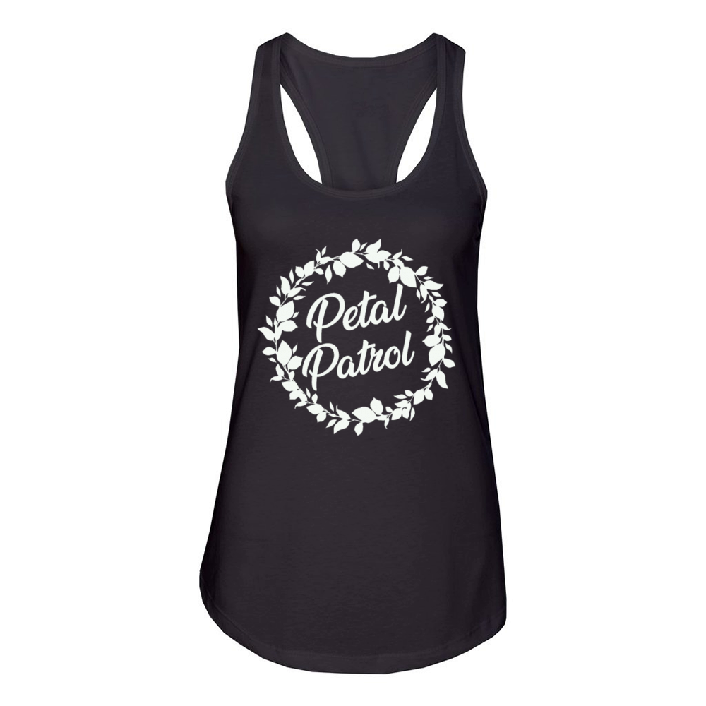 Petal Patrol Marriage Girl Child Wedding Women's Racerback Tank