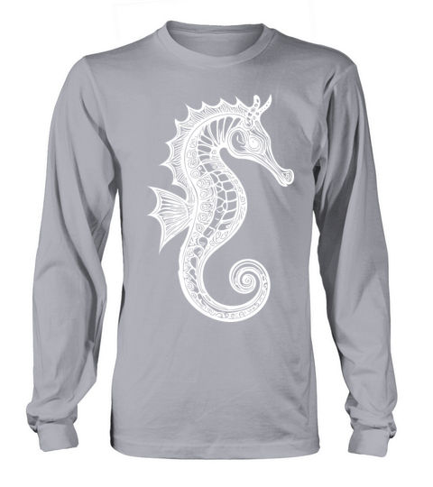Cool Vintage Seahorse - Cute Seahorse Long sleeved Unisex
