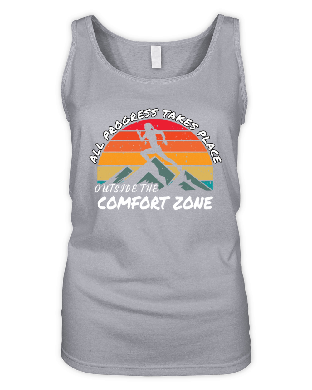 All Progress takes place outside the Comfort Zone Organic Women's Tank Top