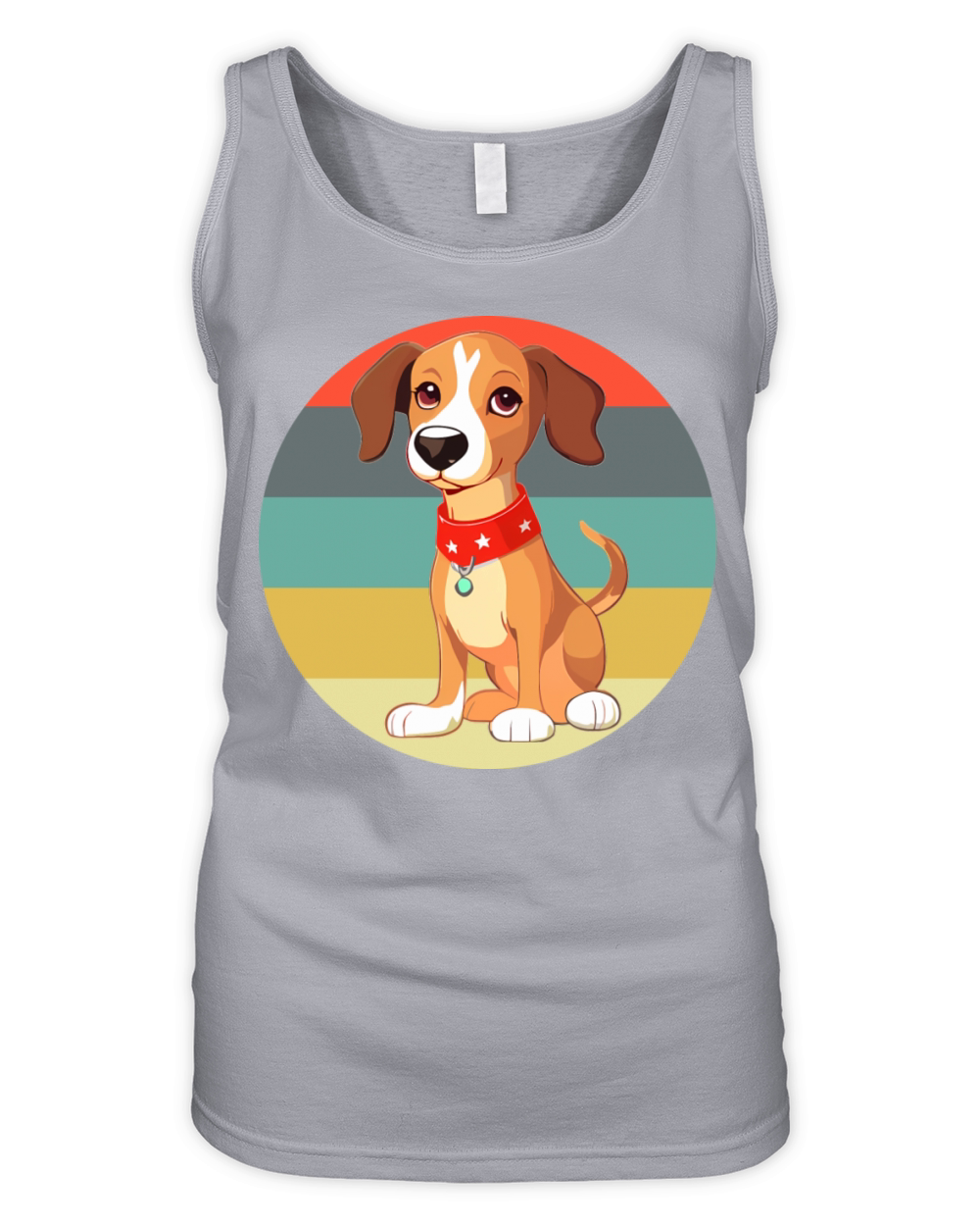 Dog Sunset Organic Women's Tank Top