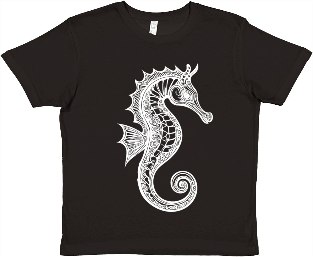 Cool Vintage Seahorse - Cute Seahorse Premium Kids Crewneck T-shirt