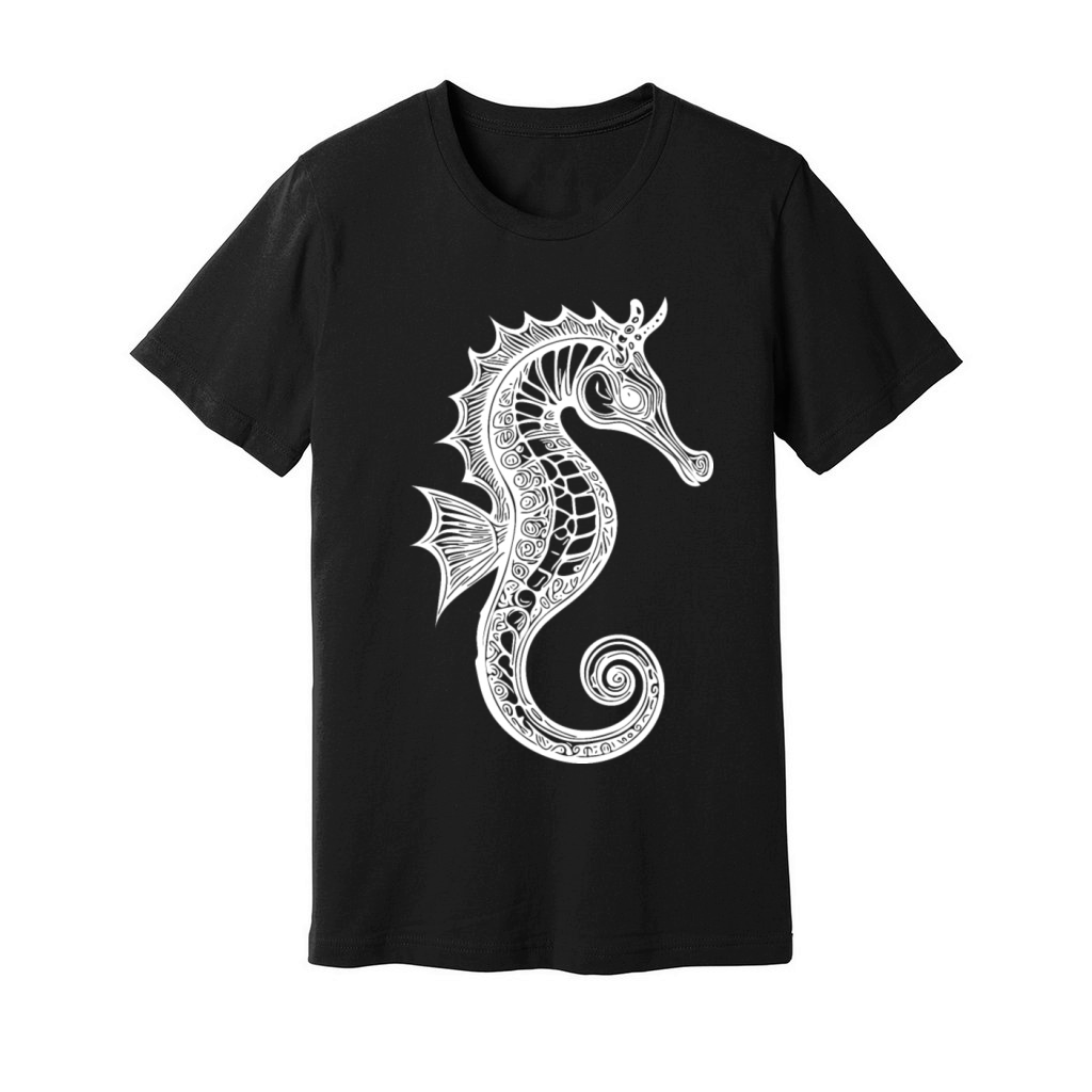 Cool Vintage Seahorse - Cute Seahorse Unisex Jersey Tee