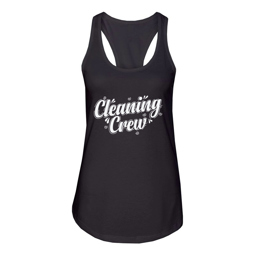 Cleaning Crew Janitor Profession Work Women's Racerback Tank