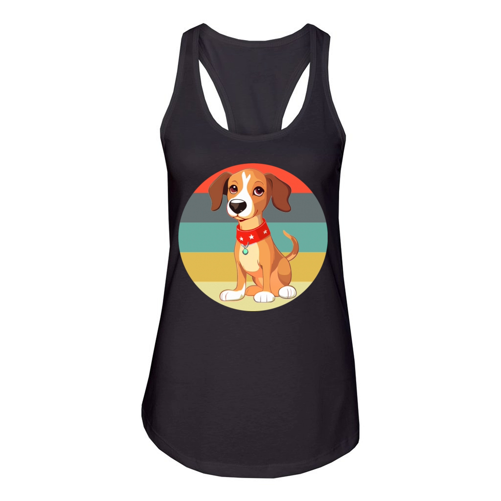 Dog Sunset Women's Racerback Tank