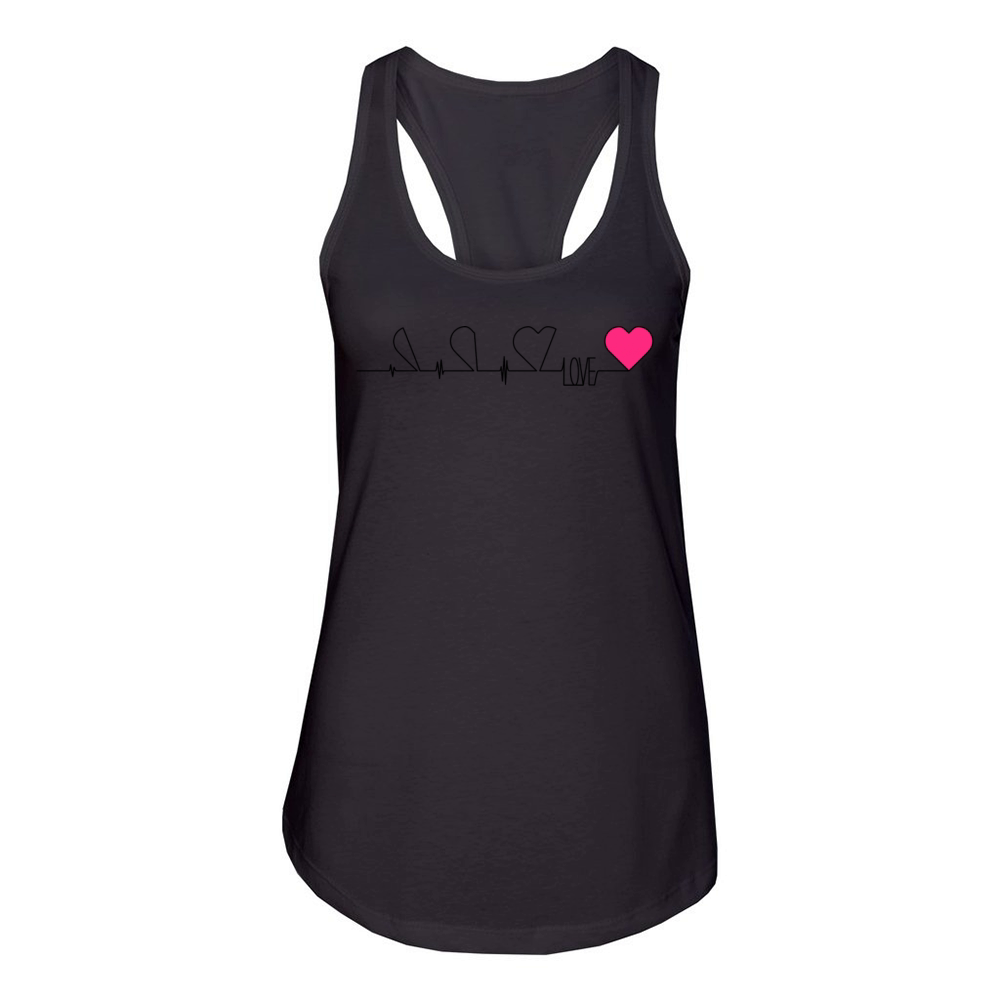 I love heart beat for hoodie t-shirt sweater geek Women's Racerback Tank