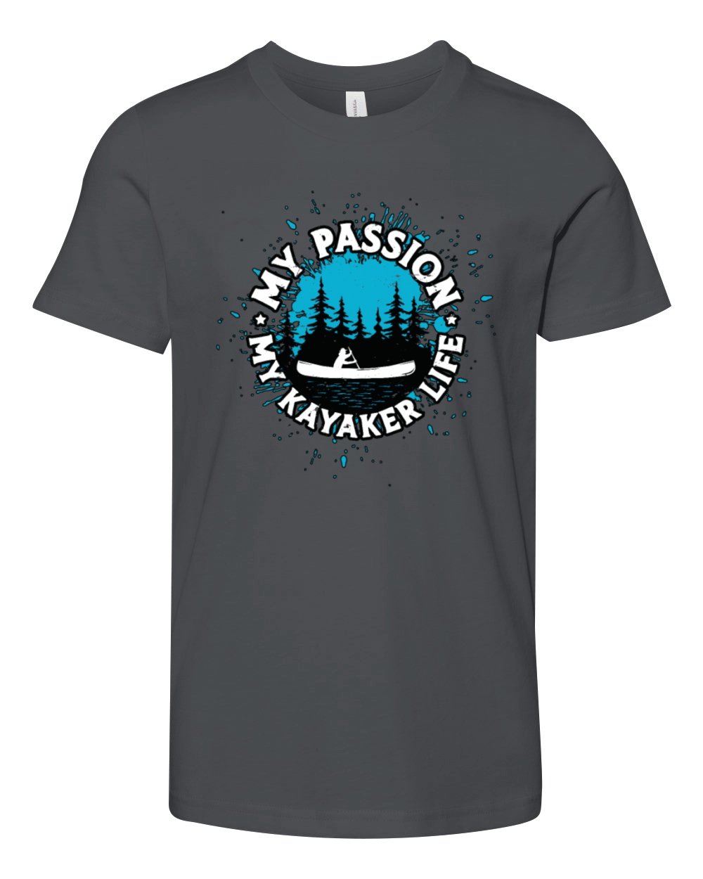 Kayaker My Passion My Kayaker Life Water Sports Youth Unisex Jersey Tee