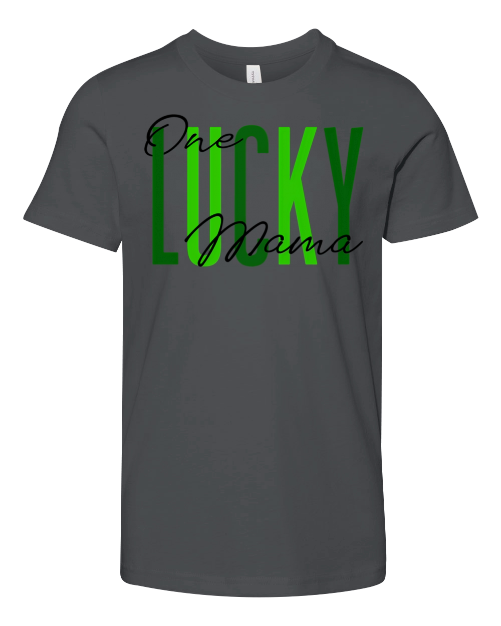 St PatrickS Day One Lucky Mama Irish Family Youth Unisex Jersey Tee
