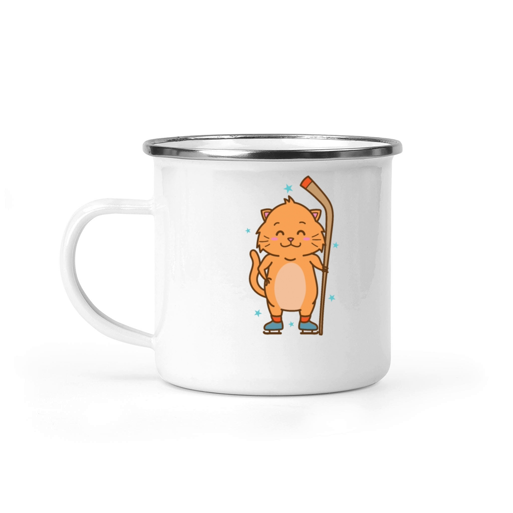 Cat loves Ice Hockey Sport Hobby Pet Camping Mug