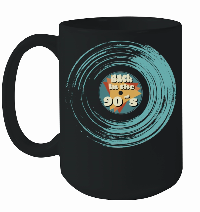 Back To The 90s Vinyl Record Ceramic Mug