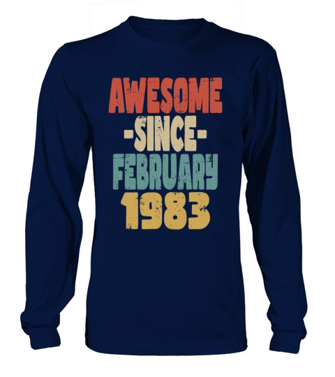 Awesome February 1983 Long sleeved Unisex