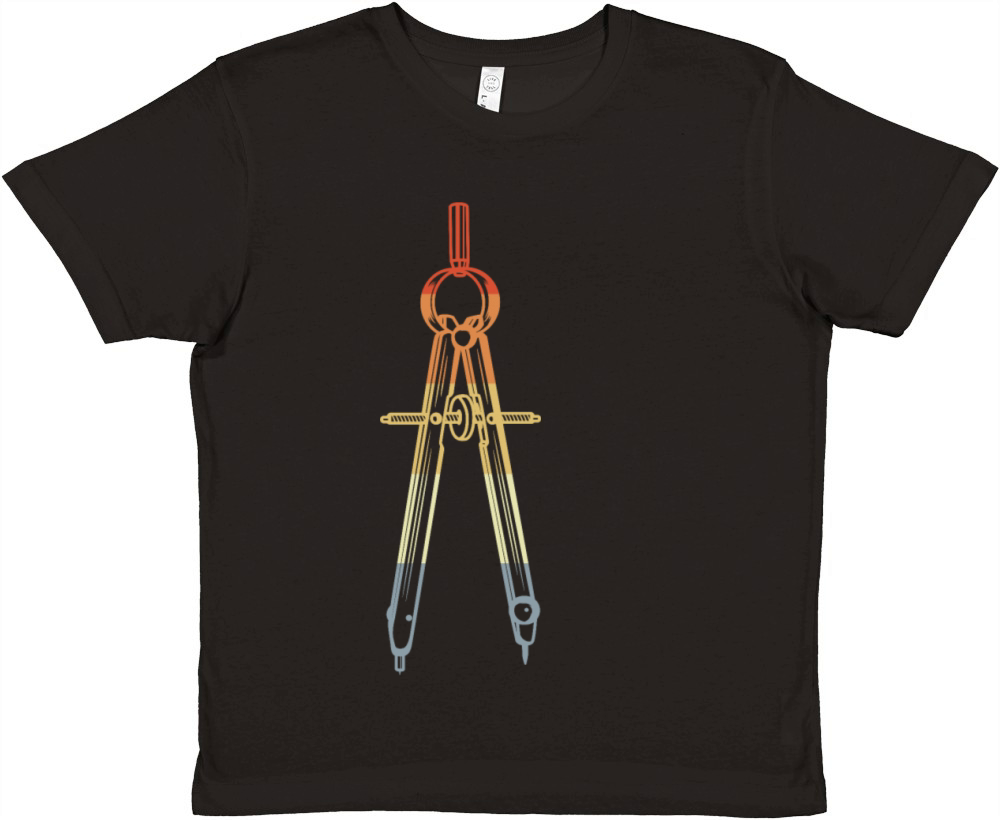 Vintage Architecture Compass Sketch Premium Kids Crewneck T-shirt