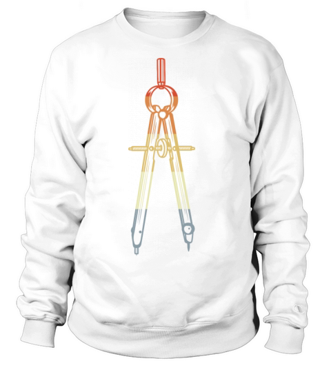 Vintage Architecture Compass Sketch Sweatshirt Unisex